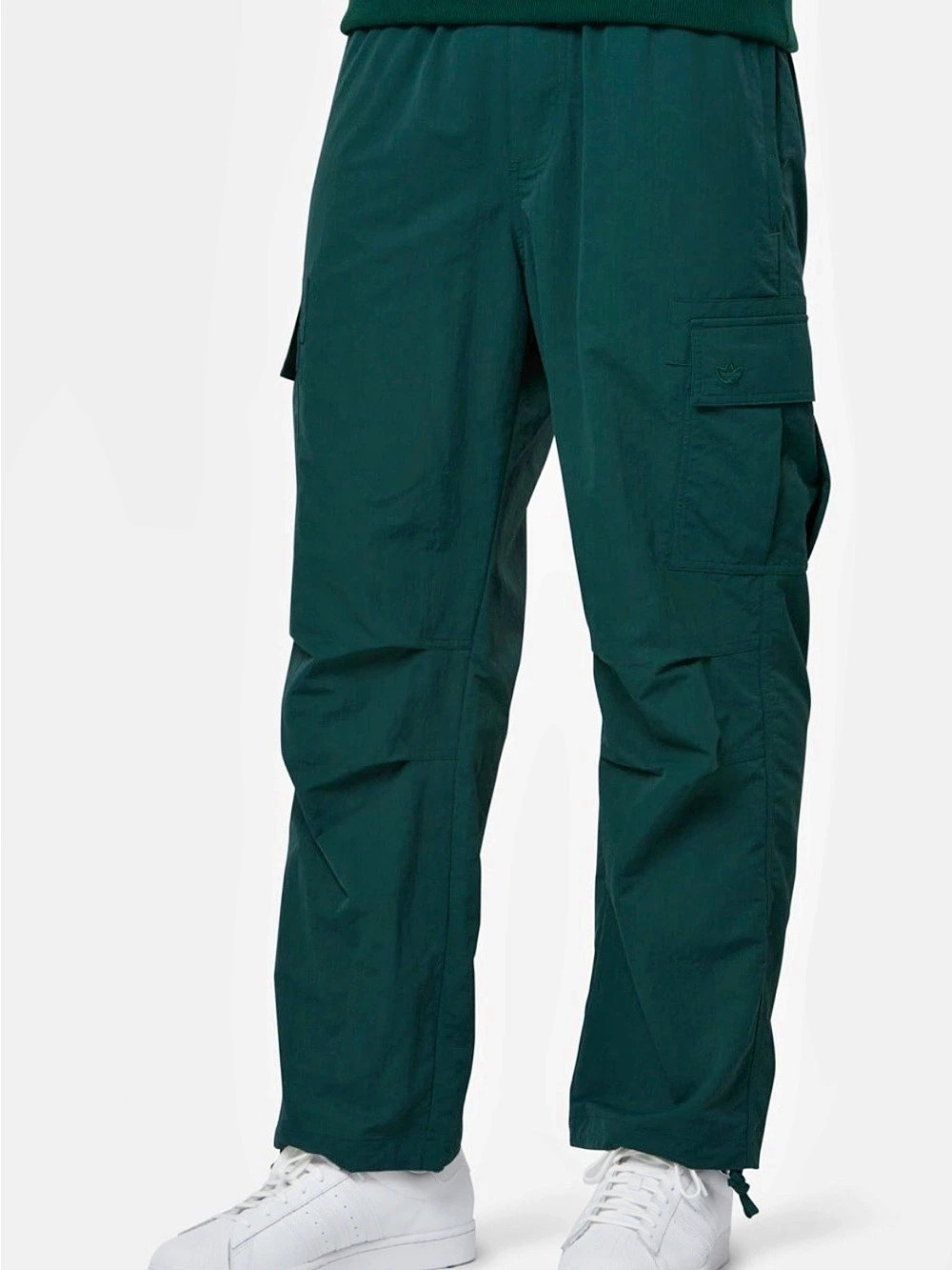 adidas Trefoil Essentials Woven Cargo Pants Green Medium